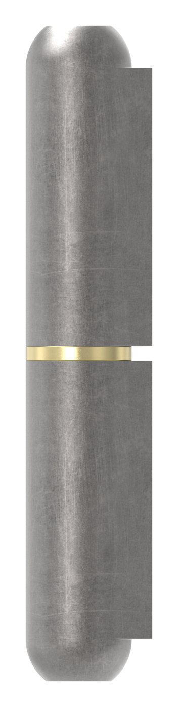 Anschweißband mit Messingring und -stift, Länge: 80mm