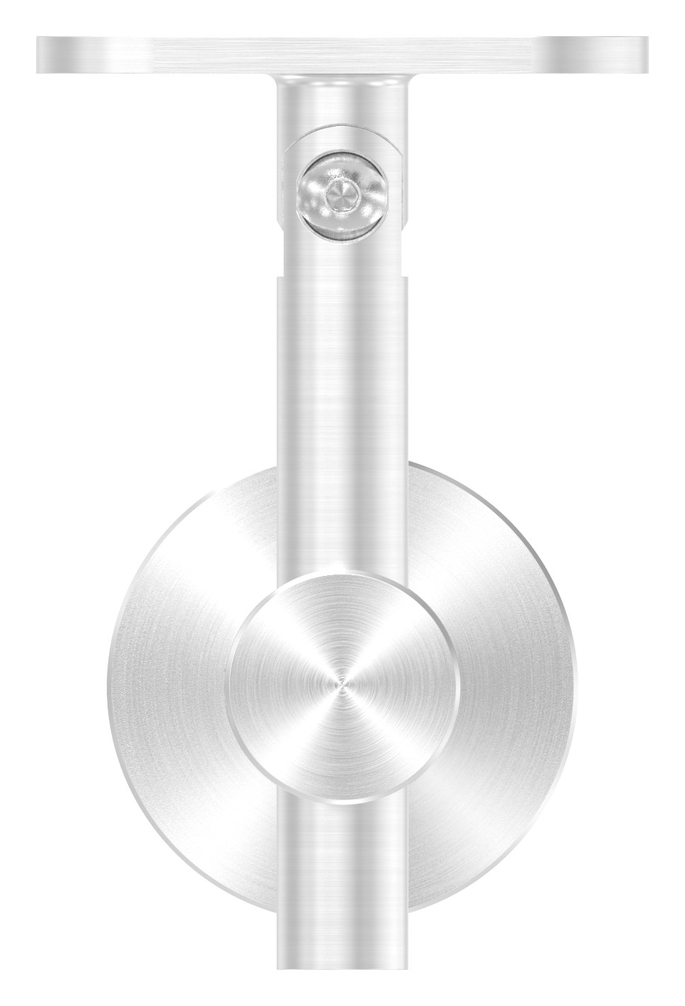 Handlaufhalter f. Glas, Gelenk, Handlaufanschlussplatte flach, V2A