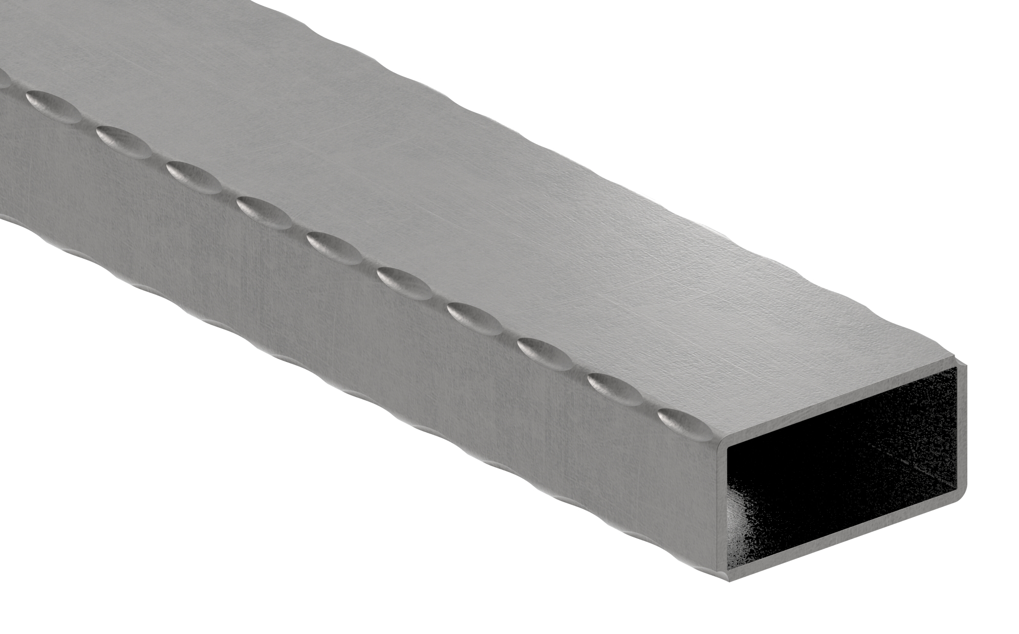 Rechteckrohr 60x30x2,5mm, L: 3000mm, gehämmert