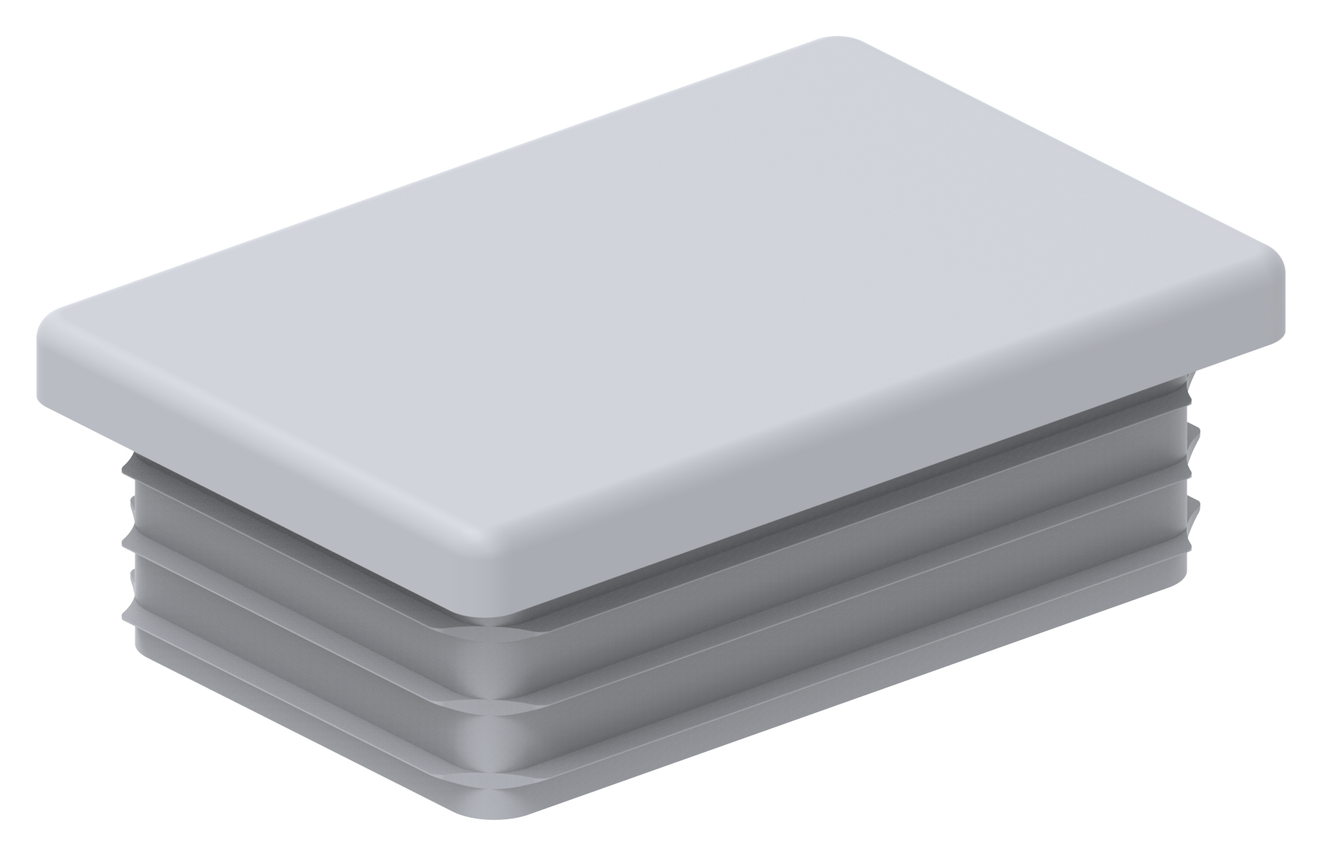Kunststoffkappe für Rechteckrohr 60x40mm