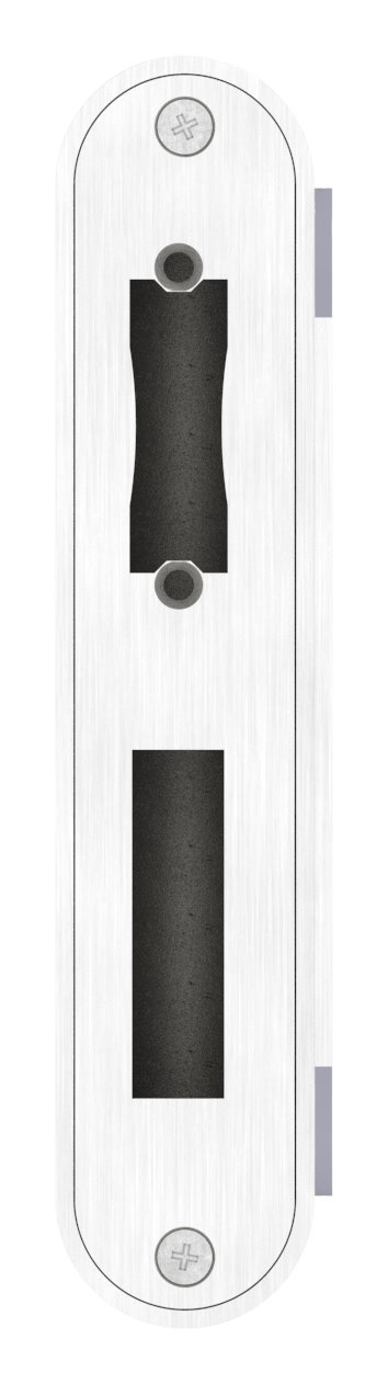 Edelstahlgegenkasten abgerundet für Abstand 72mm, für Schloss # 59103-240,78.2x42.4x208.4mm, V2A Edelstahlgegenkasten abgerundet für Abstand 72mm, für Schloss # 59103-240,78.2x42.4x208.4mm, V2A