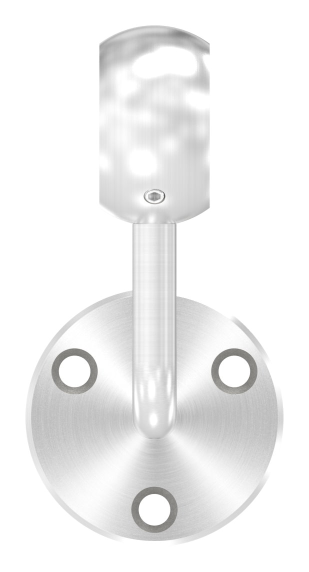 Handlaufhalter mit Kugelring für Rohr 42,4mm (Ronde und Bügel verschweißt), V2A Handlaufhalter mit Kugelring für Rohr 42,4mm (Ronde und Bügel verschweißt), V2A