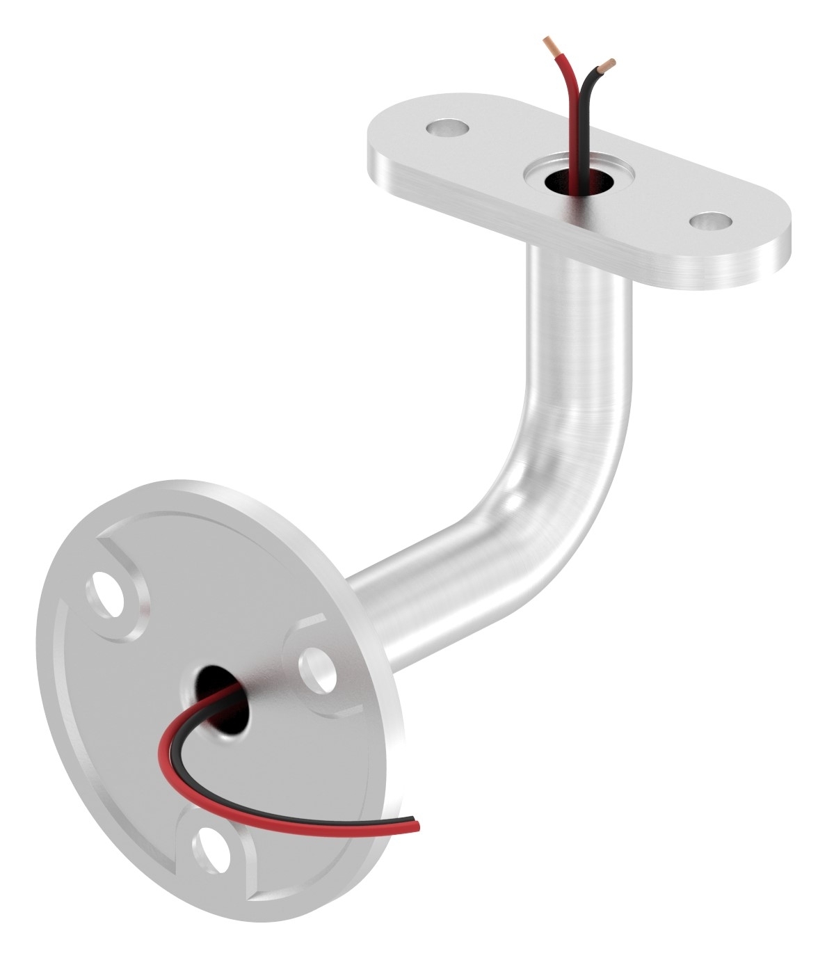 Handlaufhalter mit Kabeldurchführung für LED Handläufe, V4A