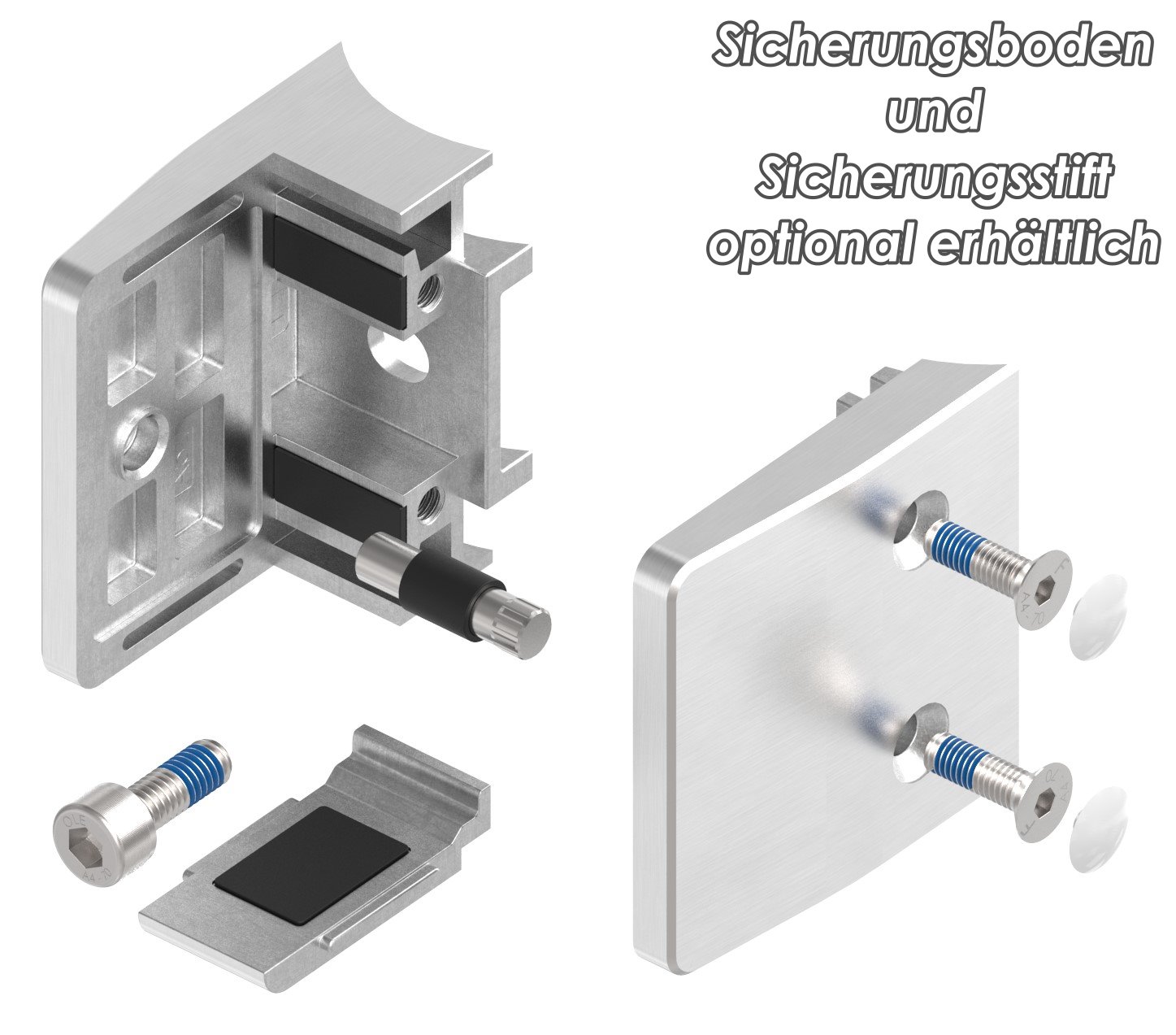 Glasklemme Mod. 39, Anschluss: 60,3mm, V4A Glasklemme Mod. 39, Anschluss: 60,3mm, V4A