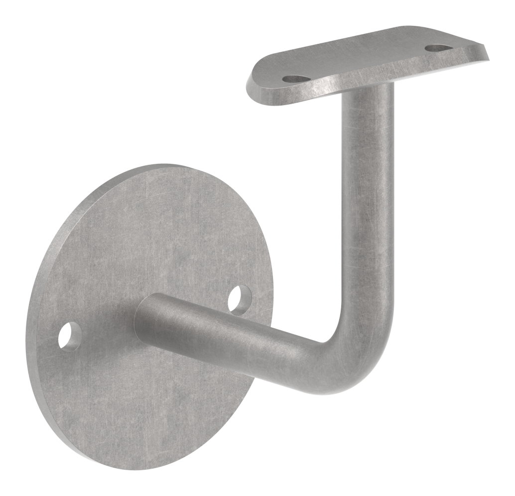 Handlaufträger mit Ronde flach, 70x4mm Handlaufträger mit Ronde flach, 70x4mm
