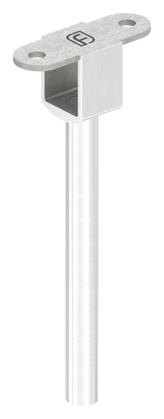 Stift mit Anschlussplatte für LED-Handlauf, voll, V2A