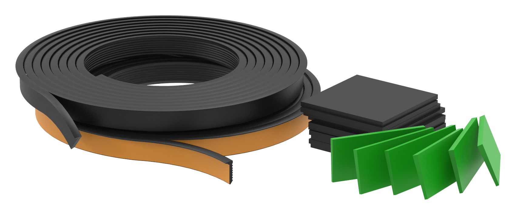 Gummiset für 3m Aluprofil für Glas 20,76 - 21,52mm