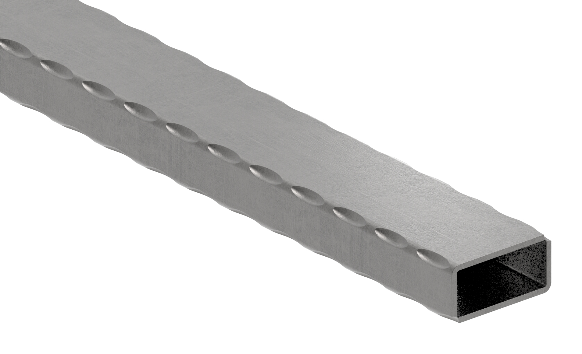 Rechteckrohr 40x20x2,5mm, L: 3000mm, gehämmert