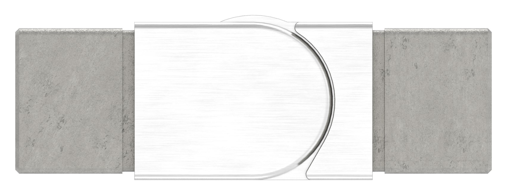 Verbinder flexibel für Quadratnutrohr 40x40mm, V4A