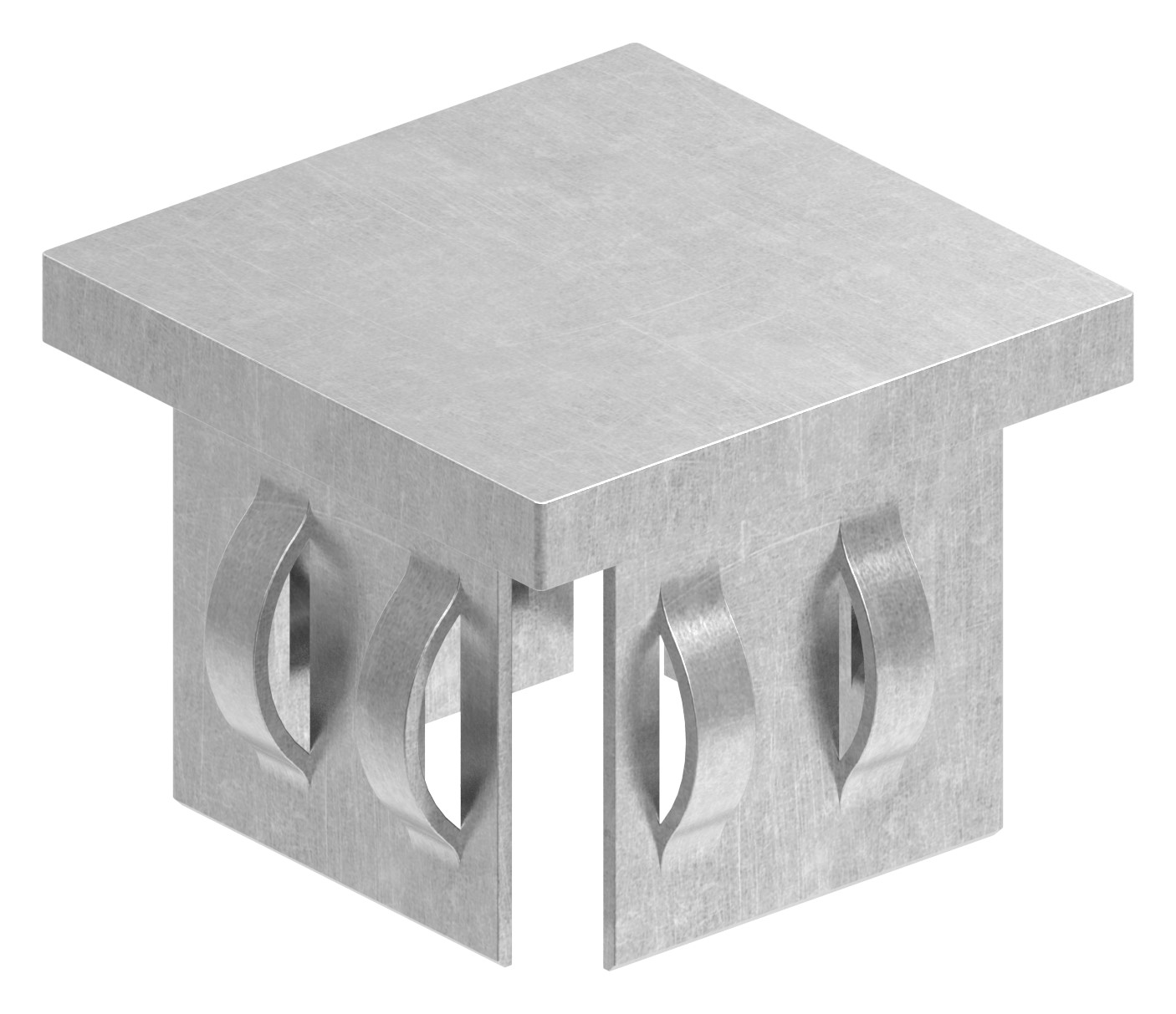 Stahleinschlagkappe, für Quadratrohr 40x40mm