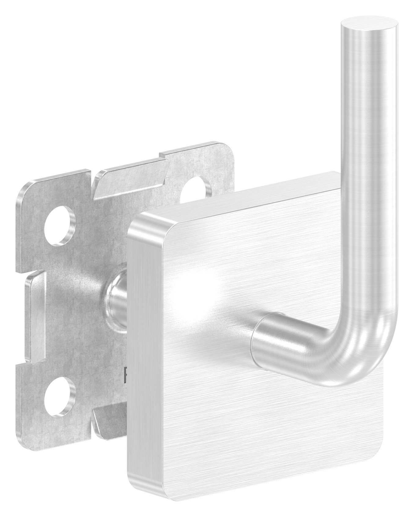 Handlaufhalter zum Anschweißen + Abdeckrosette (Ronde und Bügel verschweißt), V2A