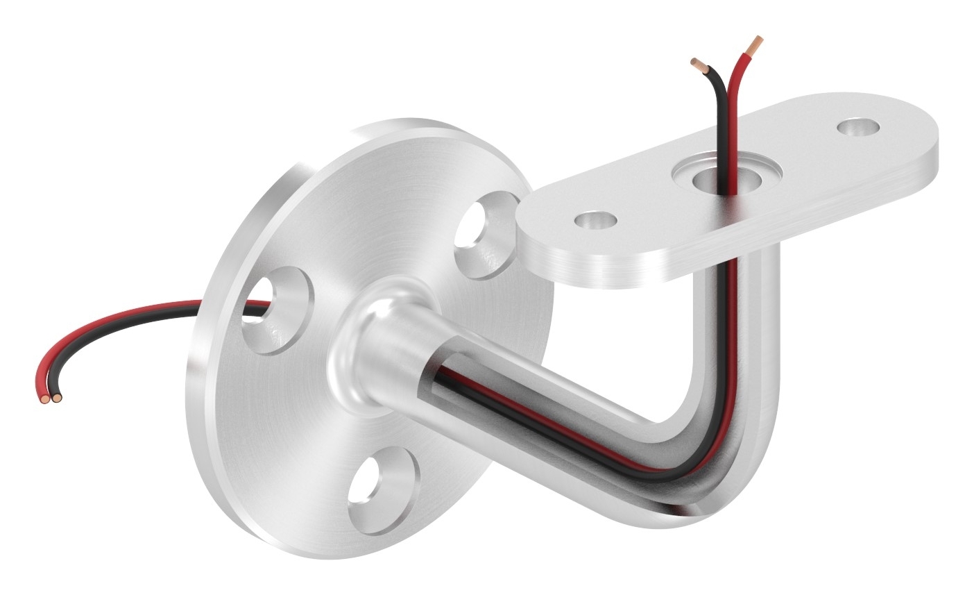 Handlaufhalter mit Kabeldurchführung für LED Handläufe, V4A