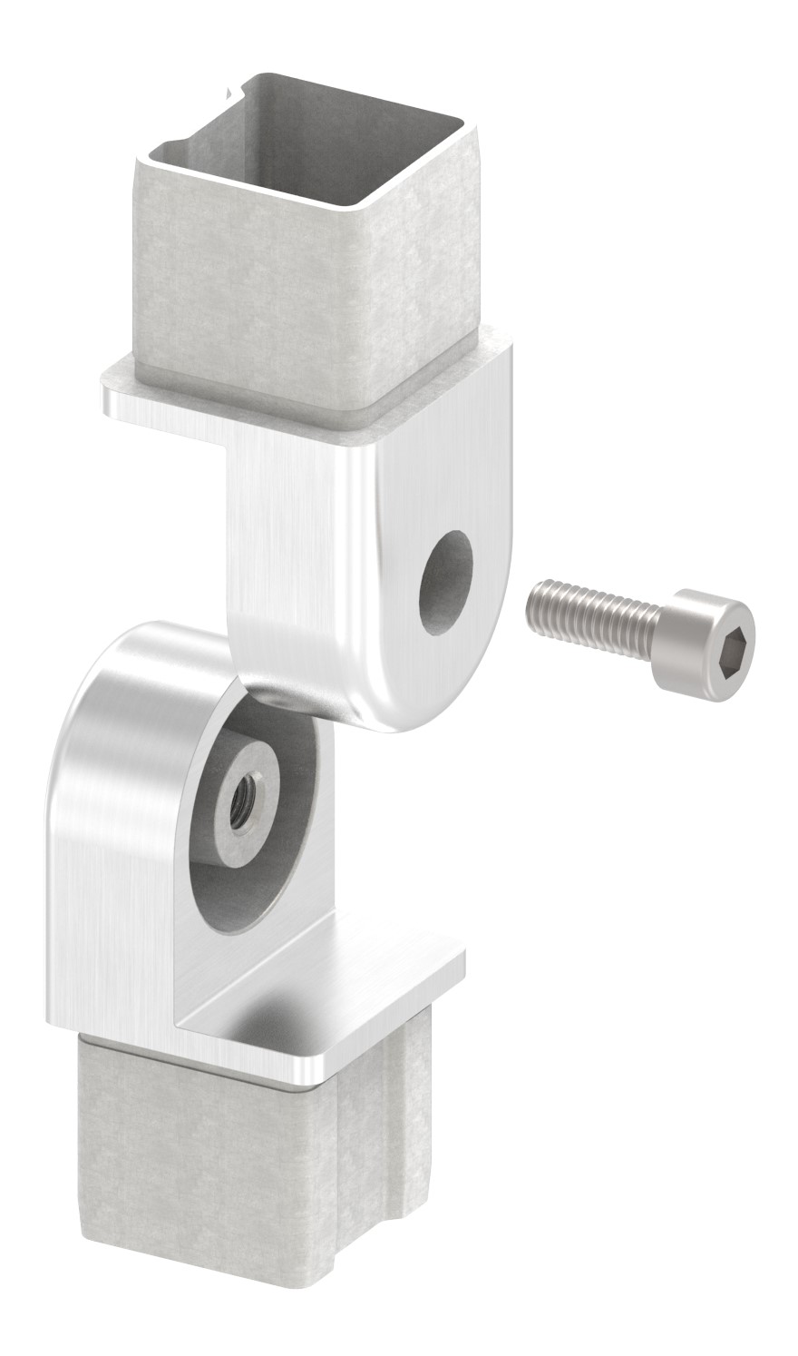 Verbindungsgelenk für Rohr 40x40x3,00mm, V4A