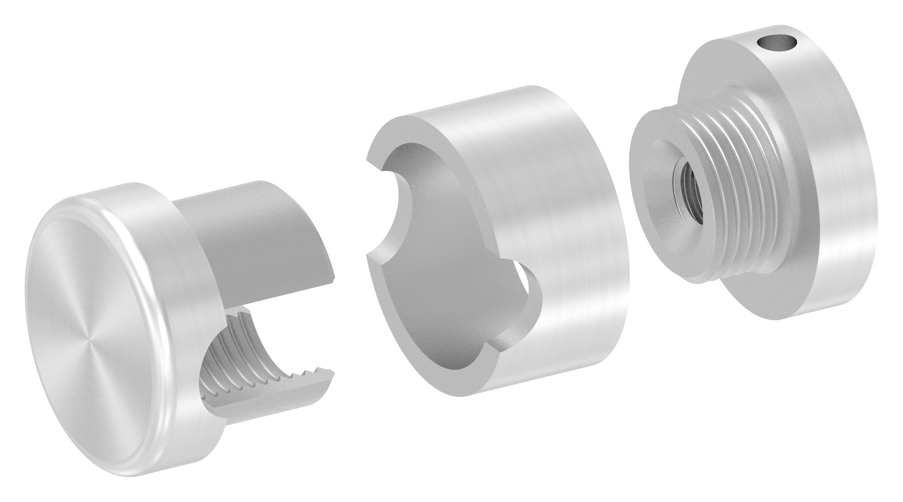 Brenk Grundhalter für Stäbe Ø 10mm, V2A