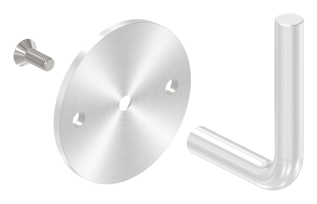 Handlaufhalter zum Anschweißen, (Ronde und Bügel verschraubt), V2A