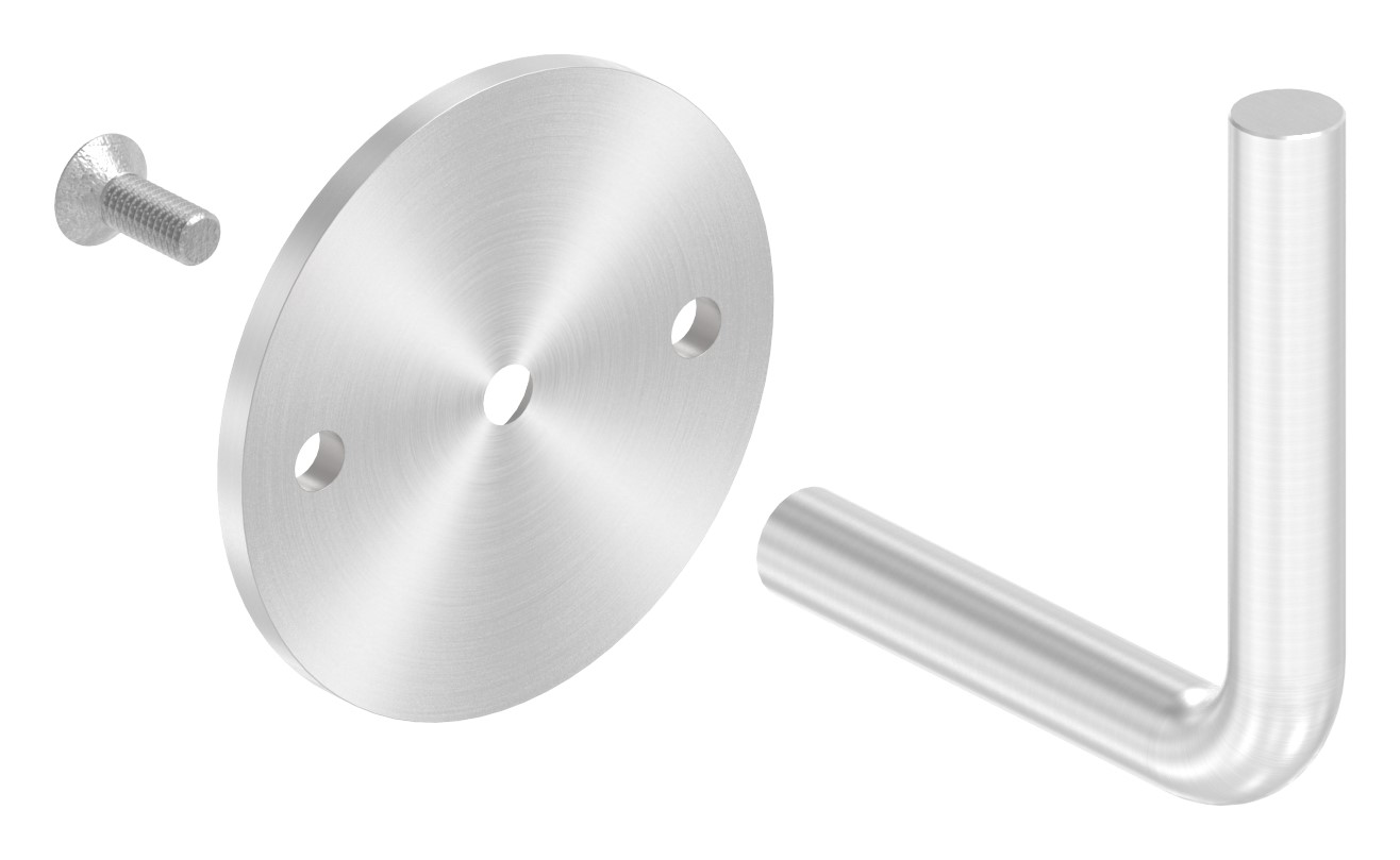 Handlaufhalter zum Anschweißen, (Ronde und Bügel verschweißt), V2A