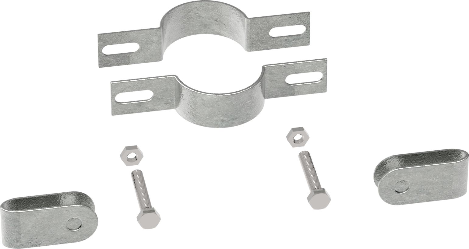 Halter beidseitig, für Rohr Ø 42,4mm