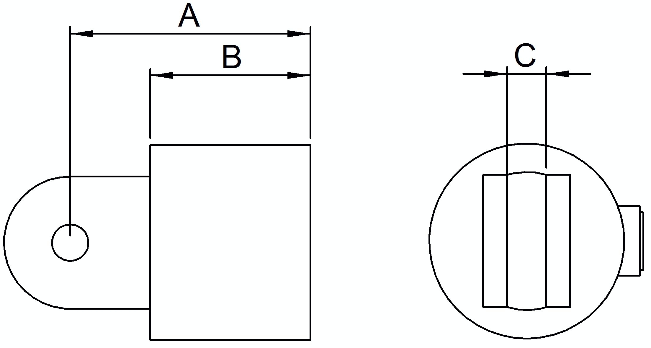 Gelenkhalter, für Rohr Ø 33,7mm