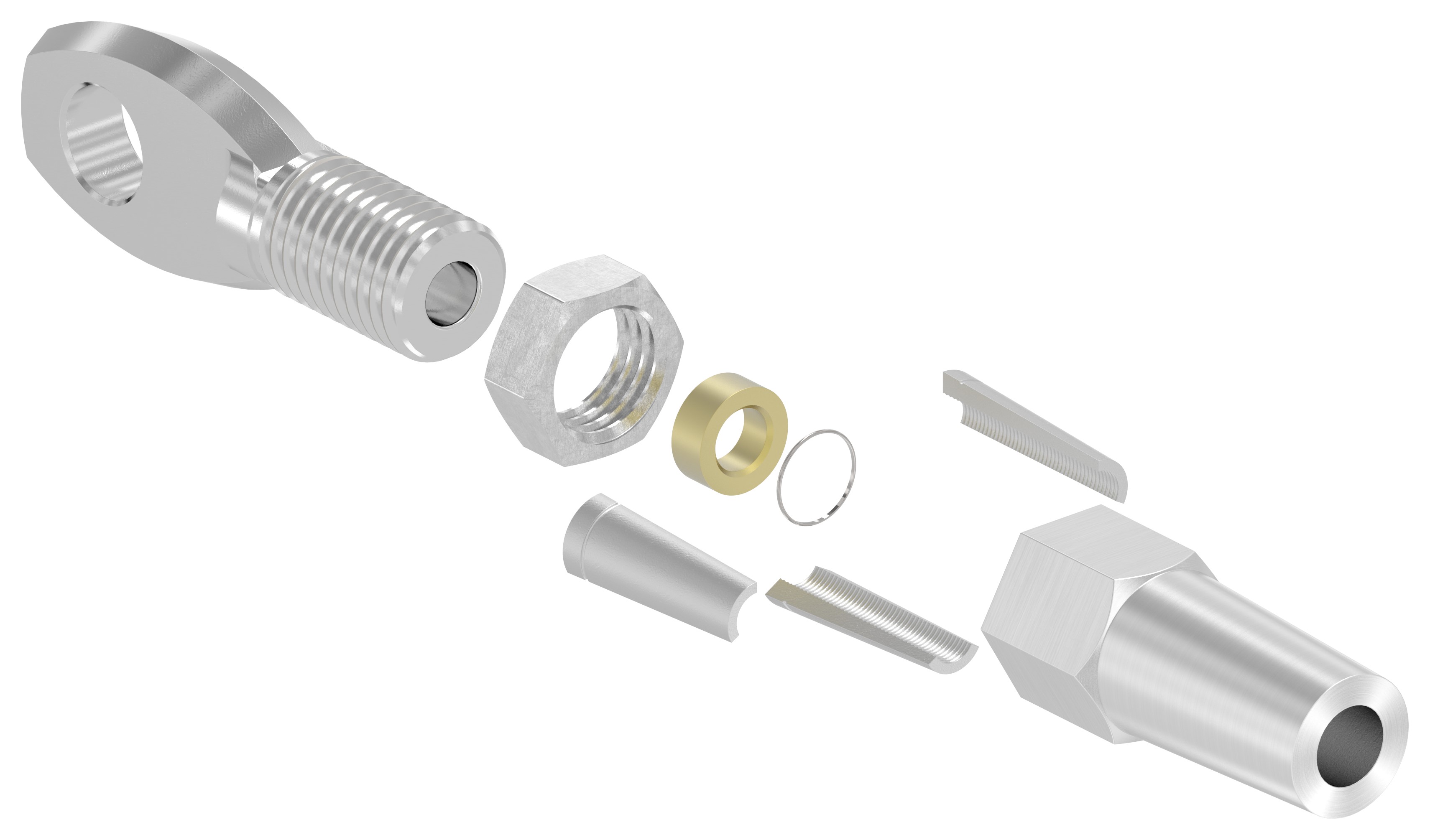 Augenterminal zur Selbstmontage für Seil Ø 6mm, V4A