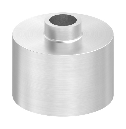 Unterteil Ø 30mm, mit Durchgangsbohrung , T: 20mm, V2A Unterteil Ø 30mm, mit Durchgangsbohrung , T: 20mm, V2A