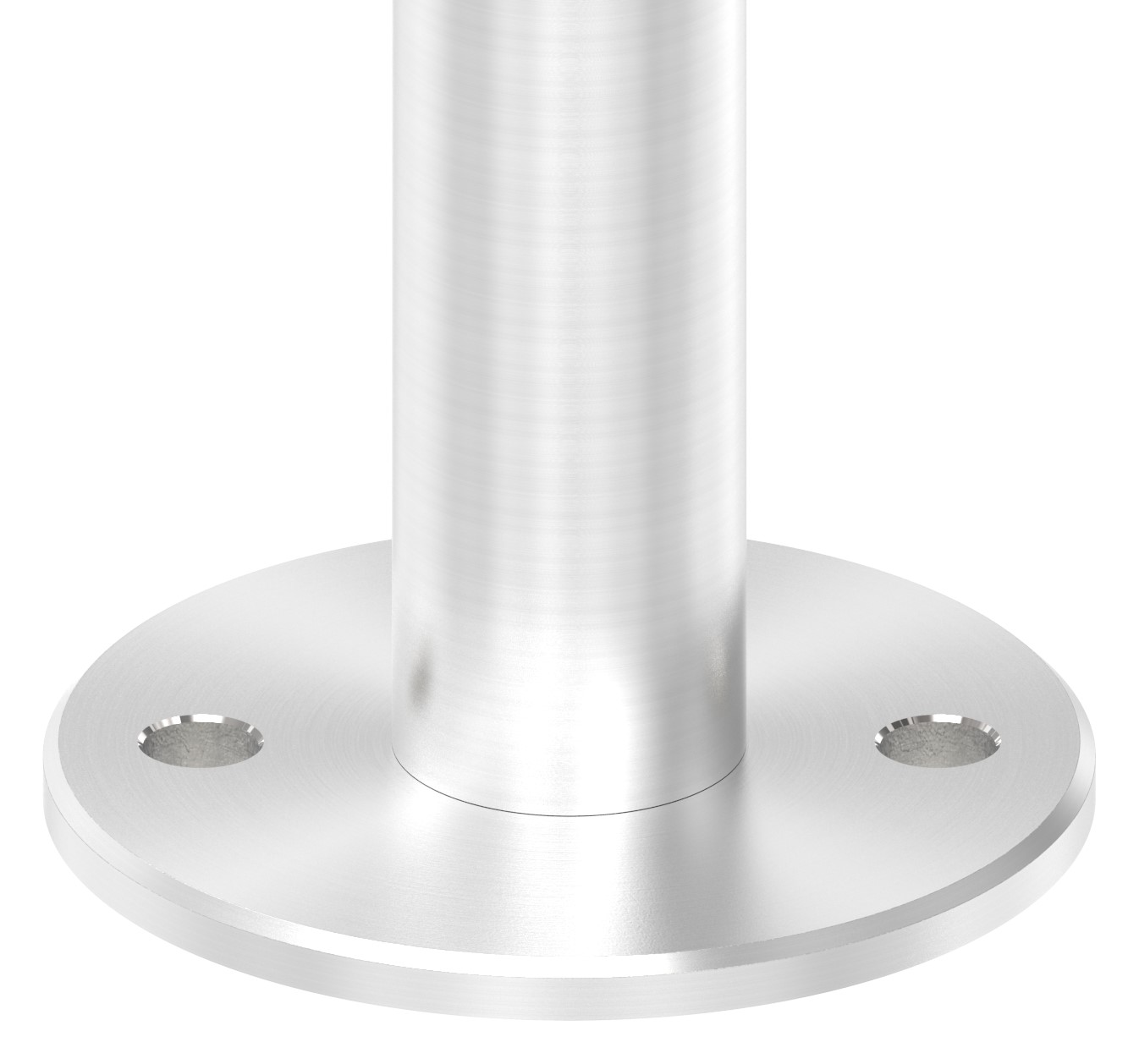 Wand- und Bodenanker mit Rändelung, für Rohr 33,7x2,0mm, V2A