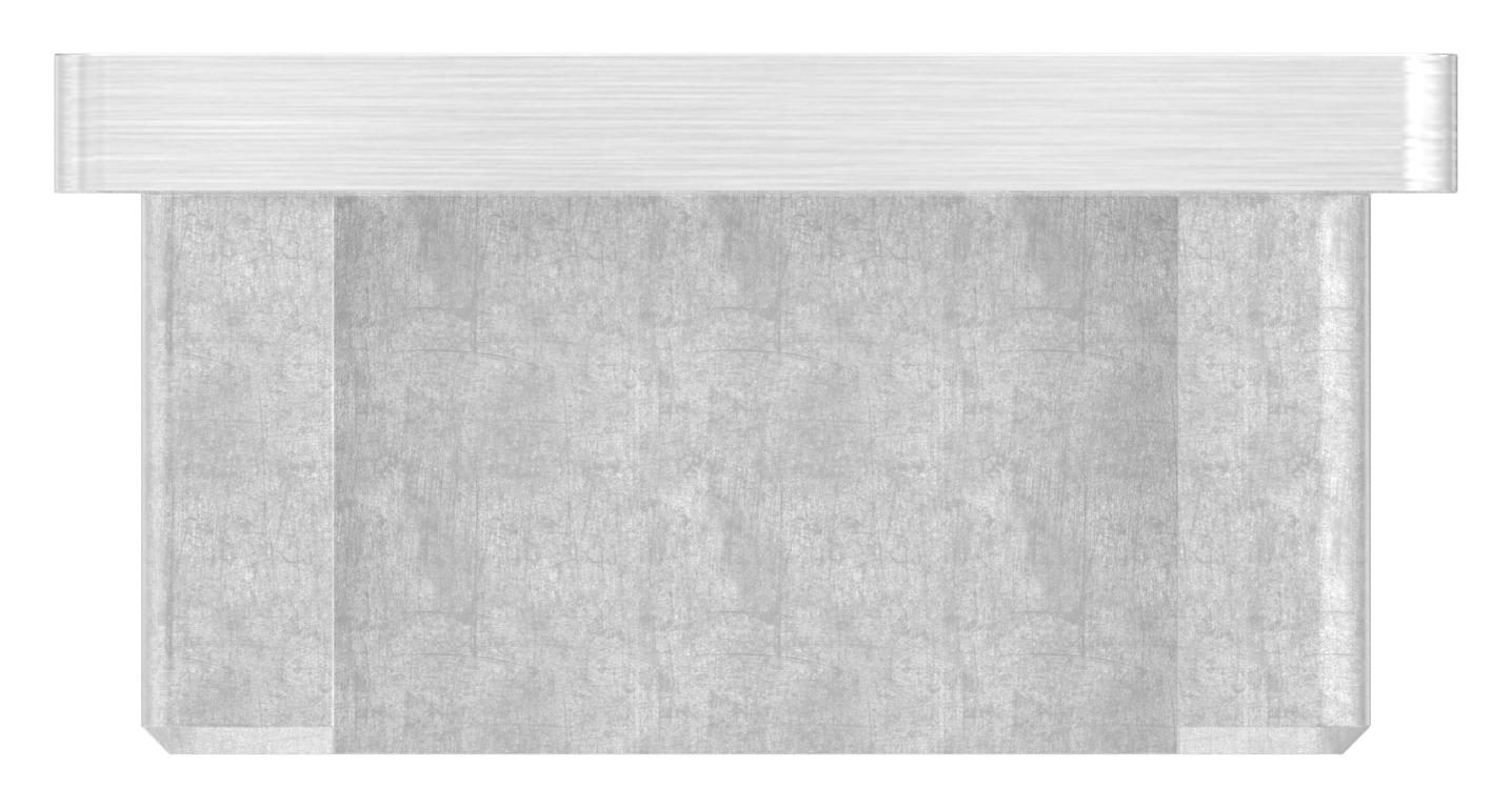 Einsteckkappe, für Rohr 50x40x3,0mm, V2A
