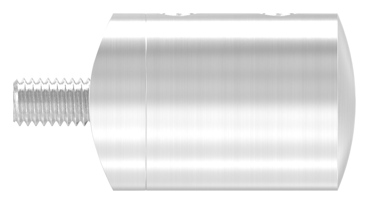 Querstab-Endhalter f. 42,4mm Rohr m. Sackloch links 10,2mm, V2A Querstab-Endhalter f. 42,4mm Rohr m. Sackloch links 10,2mm, V2A