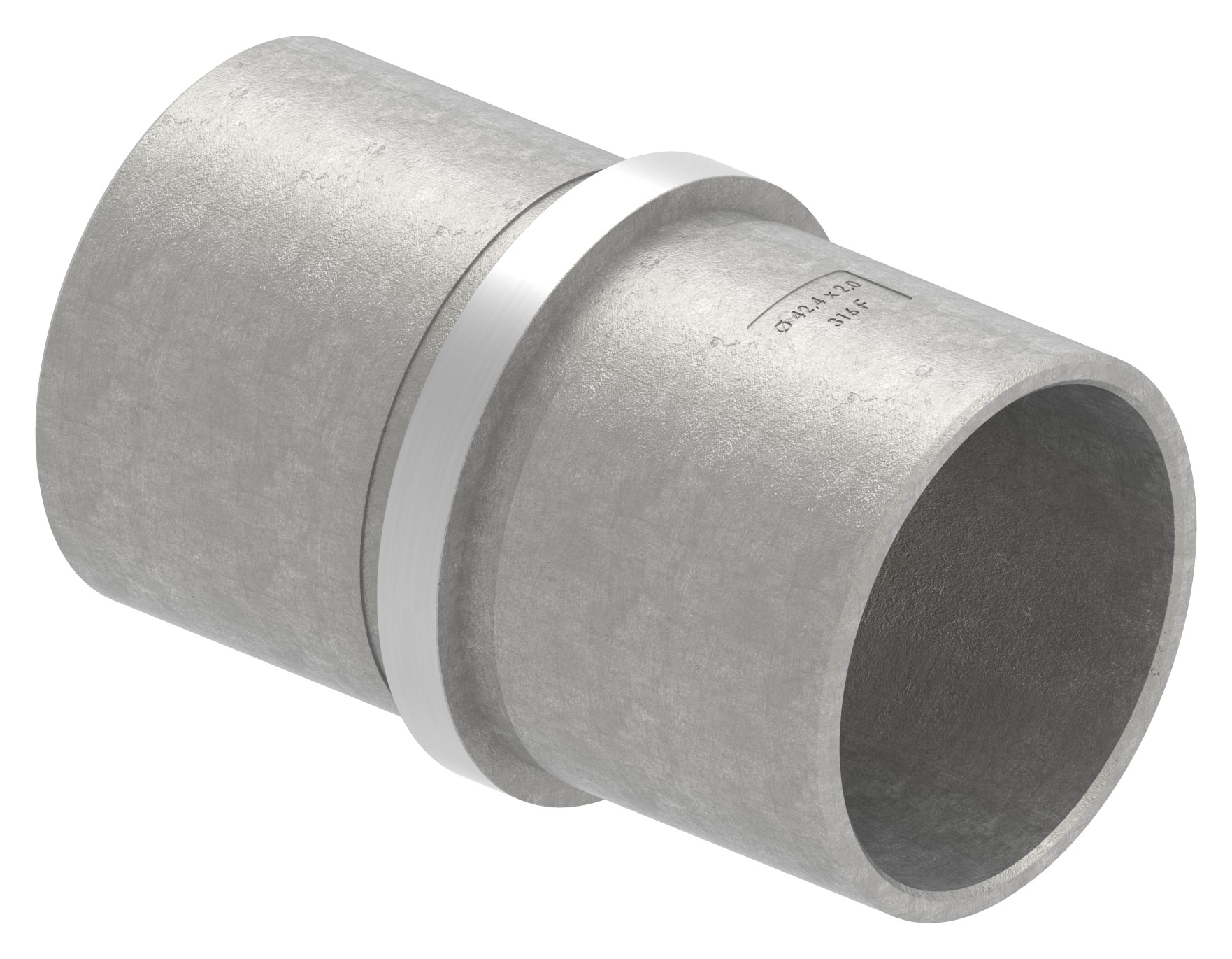 Verbindungsstück für Rohr 42,4x2,0mm, V4A