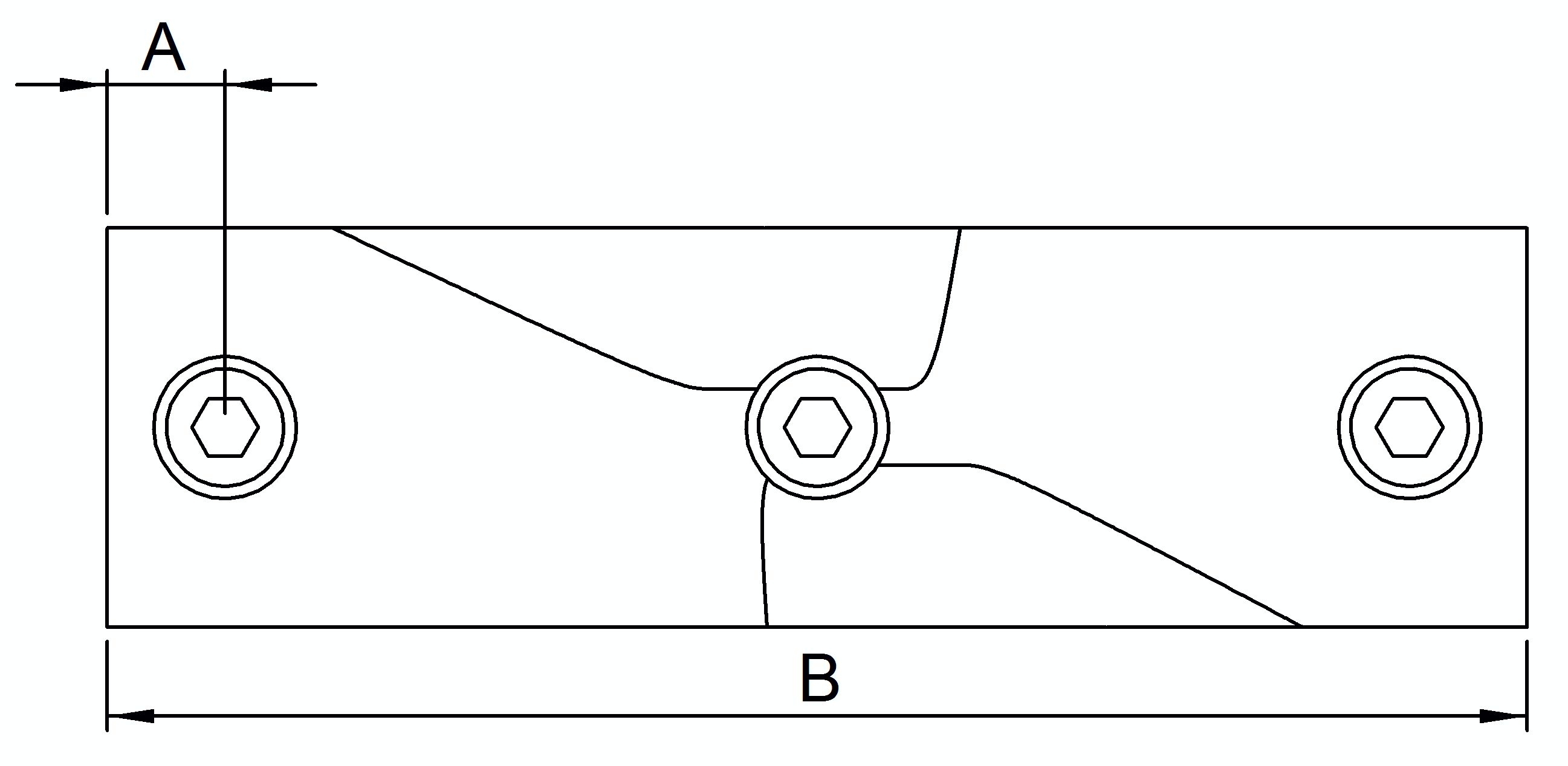 Kreuzstück, verstellbar 30 - 45°, für Rohr Ø 33,7mm