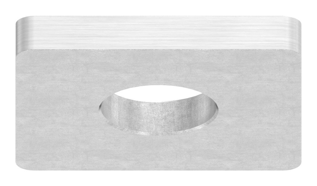 Einsteckkappe für Quadratrohr 30x30 mit Bohrung, V4A