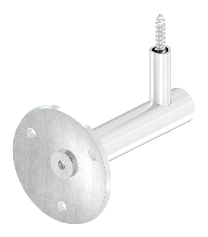 Handlaufhalter zum Anschrauben mit Holzschraube (Ronde und Bügel verschraubt), V2A