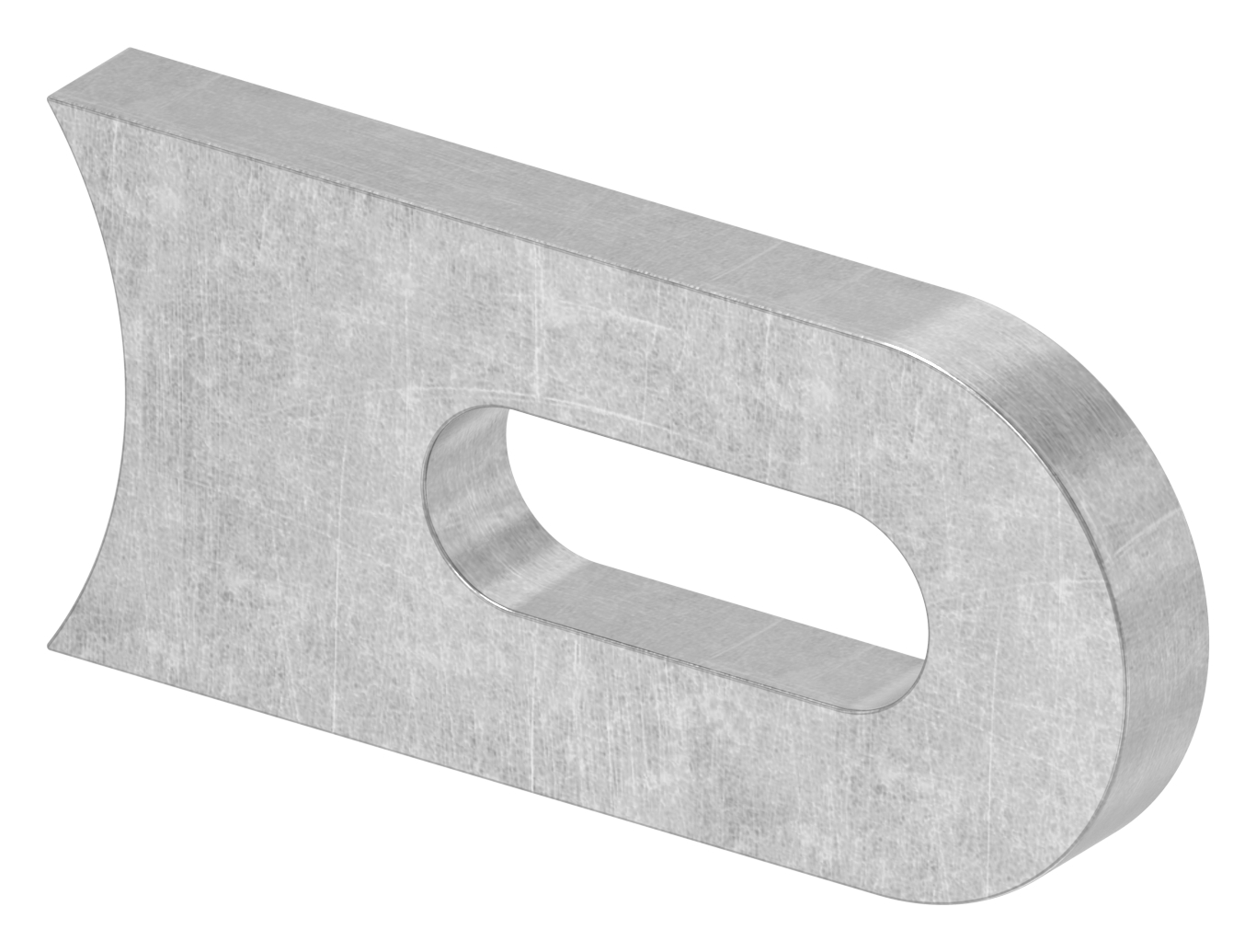 Anschweißlasche 50x25x6mm mit Langloch 25x9mm, Anschluss 42,4mm Anschweißlasche 50x25x6mm mit Langloch 25x9mm, Anschluss 42,4mm
