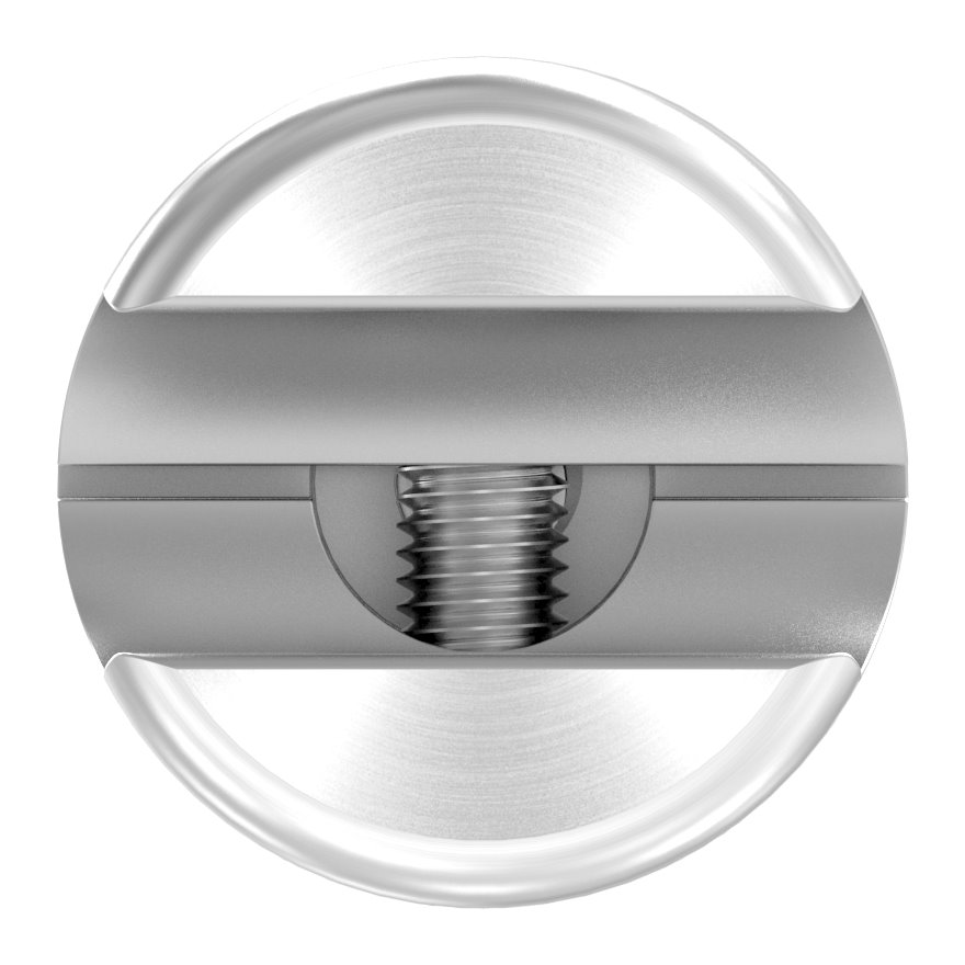 Klemmhalter mit Querstab-Glashalter Ø 25mm, zur nachträglichen Montage, V2A