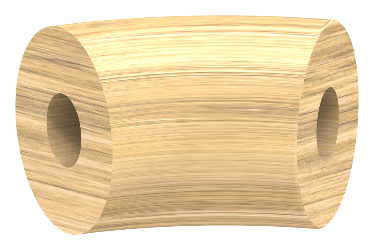 45° Bogen für Holzhandlauf Eiche, Ø 42,4mm