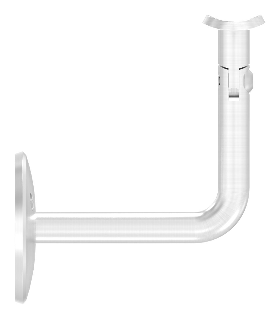 Handlaufhalter mit Gelenk, Handlaufanschlussplatte Rohr 42,4mm (Ronde und Bügel verschraubt), V2A
