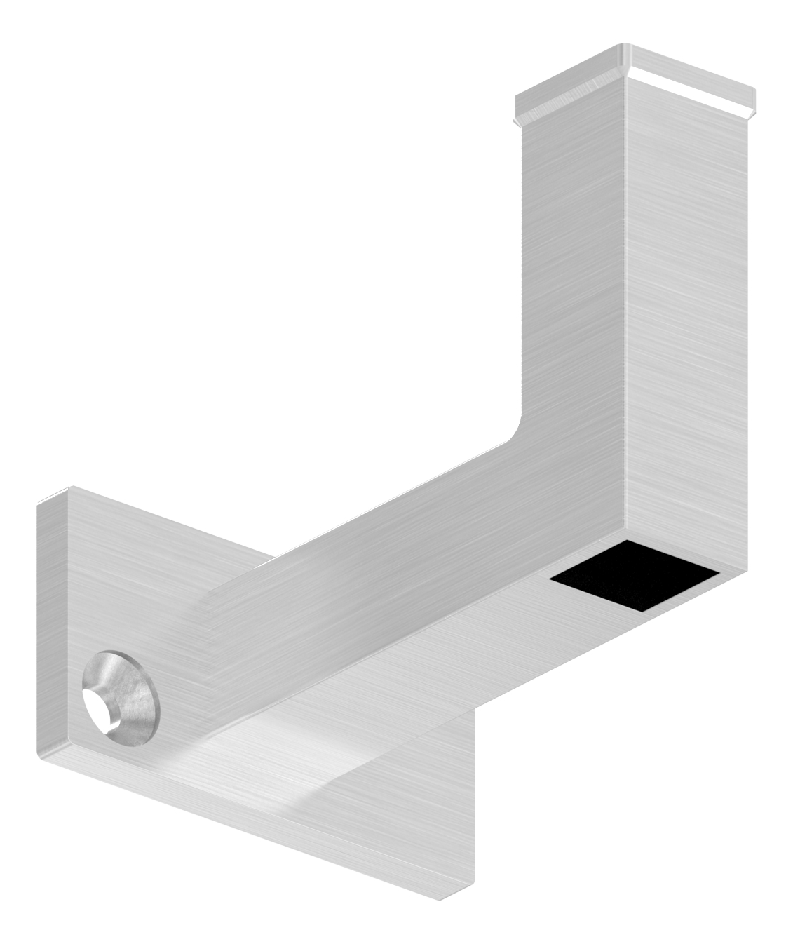 Handlaufhalter mit Durchgangsbohrung, (Ronde und Bügel verschweißt), V2A