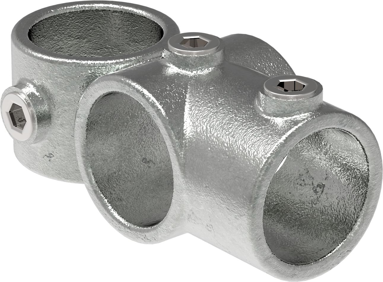 Kreuzstück, mit T-Stück, für Rohr Ø 48,3mm