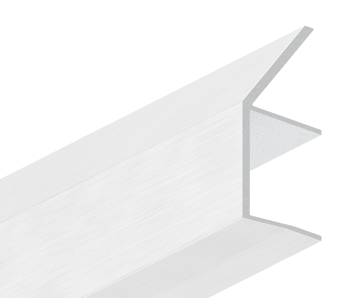 Regenrinne für Vordächer, Glas 21,52mm, L=1600mm, E4/EV1