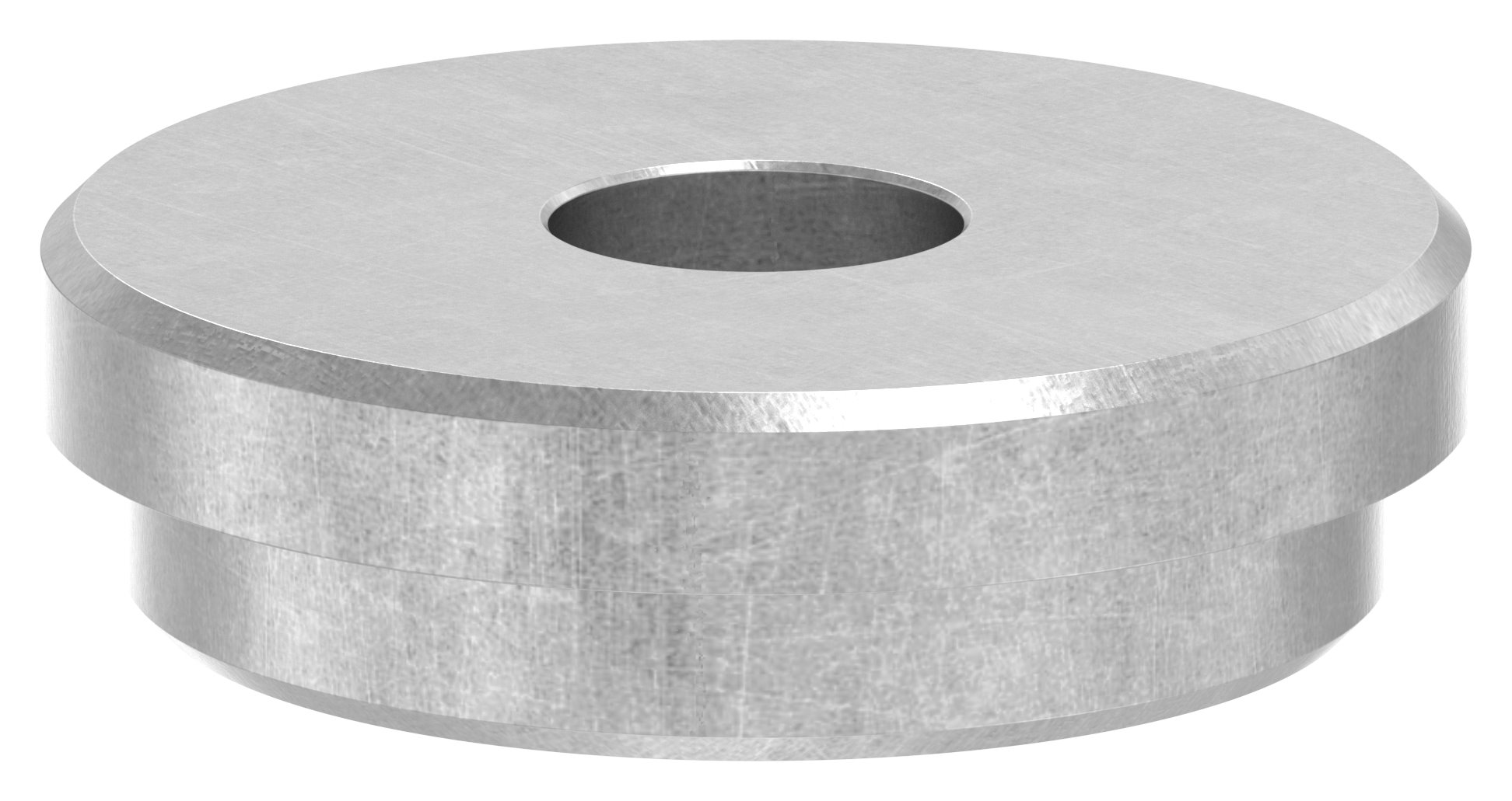 Stahlkappe flach für Rohr 42,4 x 2,5mm mit Bohrung 12,3mm