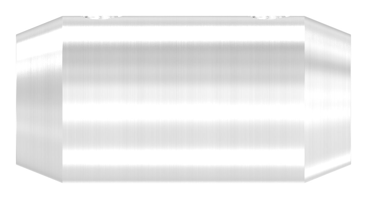 Stabverbinder für 12mm Rund, L: 36mm, Ø 18mm, V2A