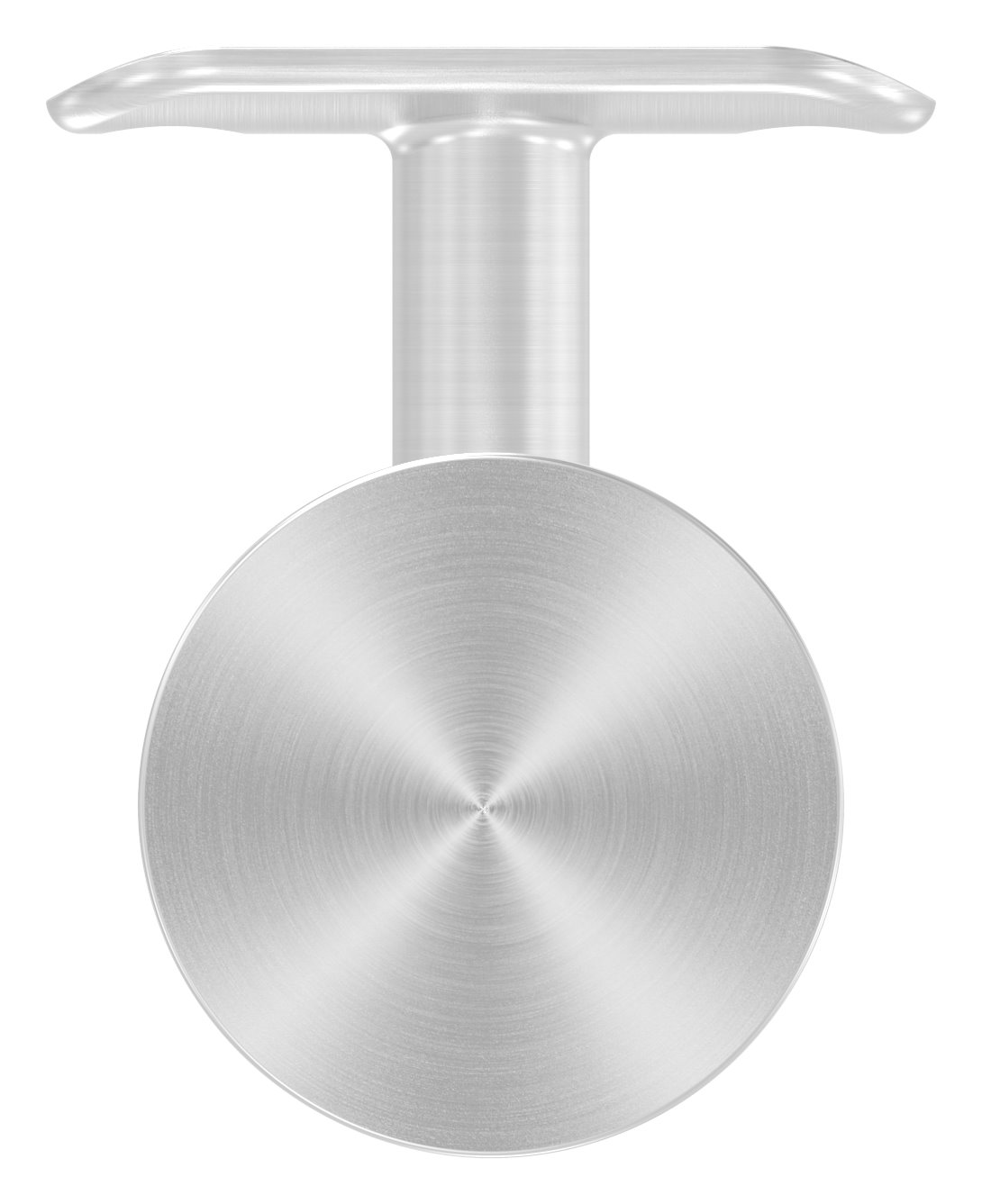 Handlaufhalter für Glas, Handlaufanschlussplatte 42,4mm, V4A Handlaufhalter für Glas, Handlaufanschlussplatte 42,4mm, V4A