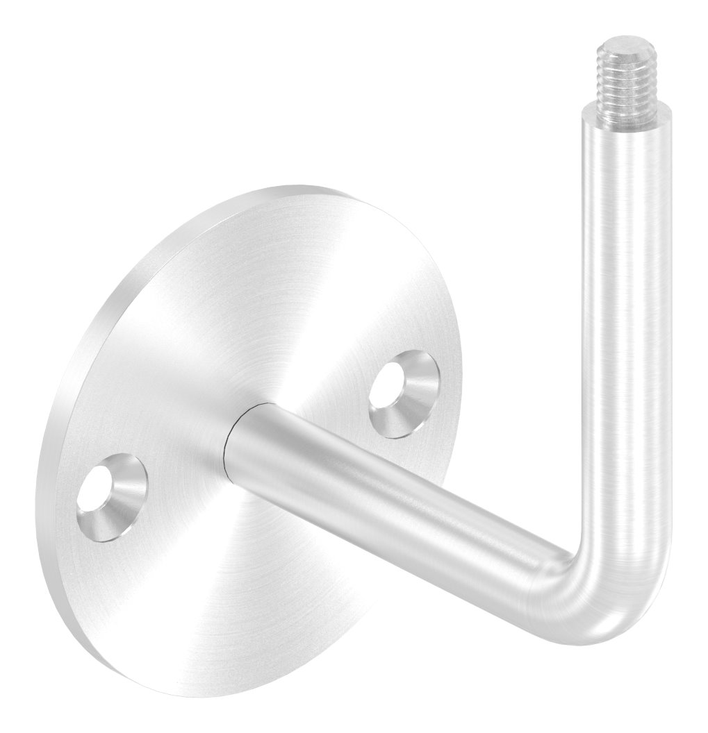 Handlaufhalter mit oben Außengewinde M8 (Ronde und Bügel verschraubt), V2A