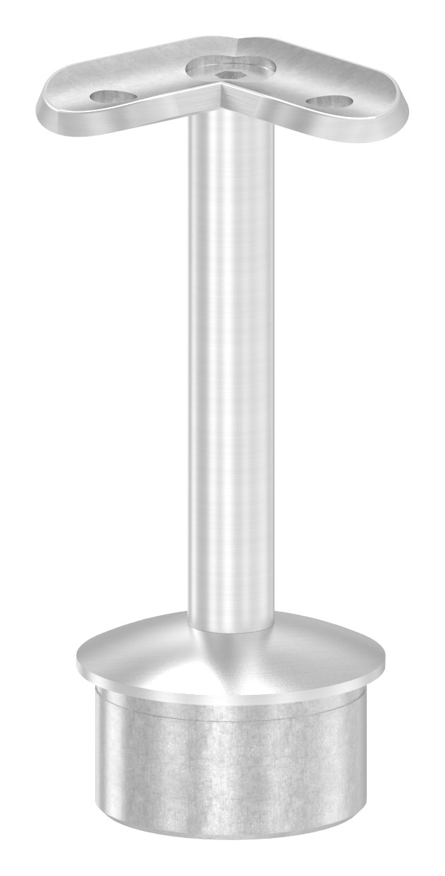 Rohrabschlussstopfen für Rohr 42,4x2,5mm, Haltepl. 42,4mm 90°, V2A
