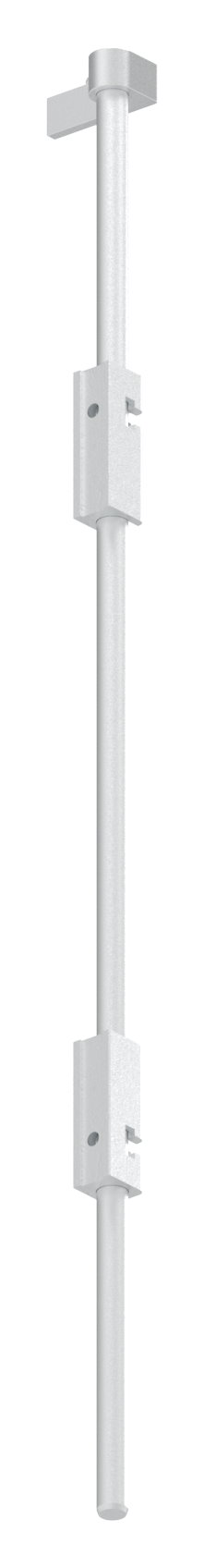 Bodenriegel XL mit zwei Befestigungen, Länge 1000mm, zum Anschrauben, blank