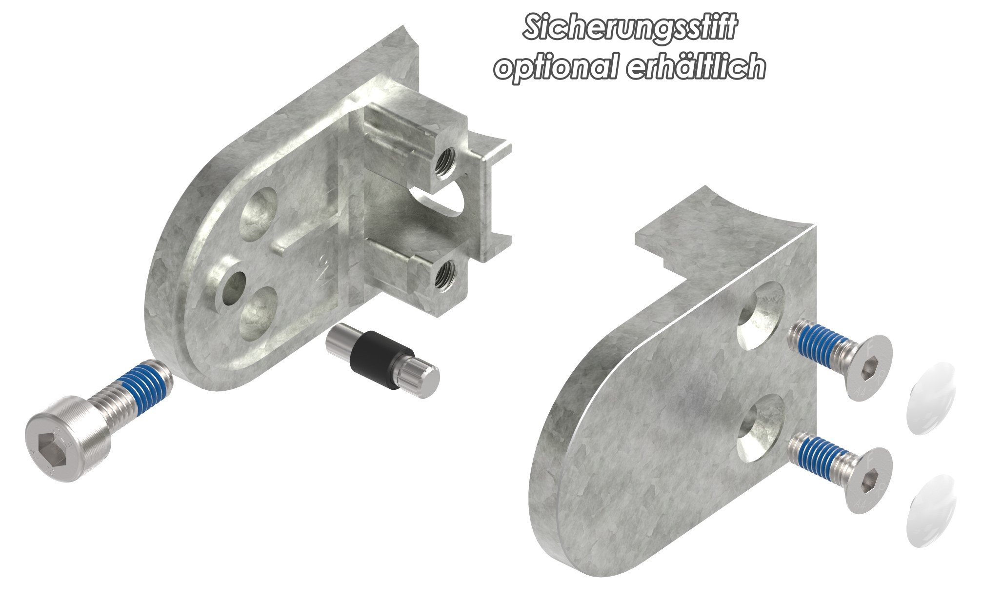 Glasklemme Mod. 32, Anschluss: 48,3mm, Zink roh Glasklemme Mod. 32, Anschluss: 48,3mm, Zink roh